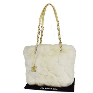 CHANEL 🔥Rare🔥 Leather Lined Fur Harlequin Tote Bag, Gorgeous!